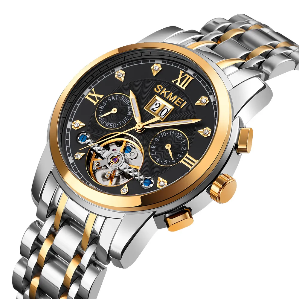 Skmei M029TGDBK Gold-Silver-Black, фото 2