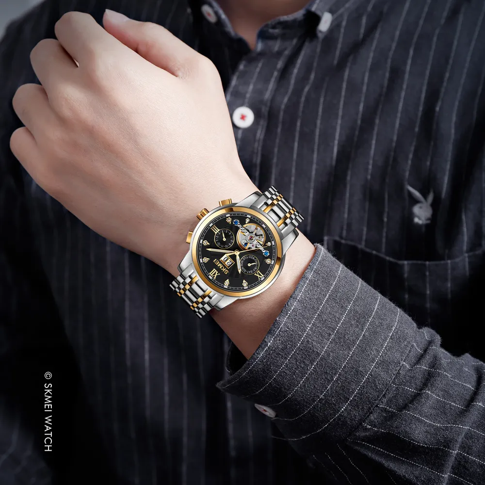 Skmei M029TGDBK Gold-Silver-Black, фото 3