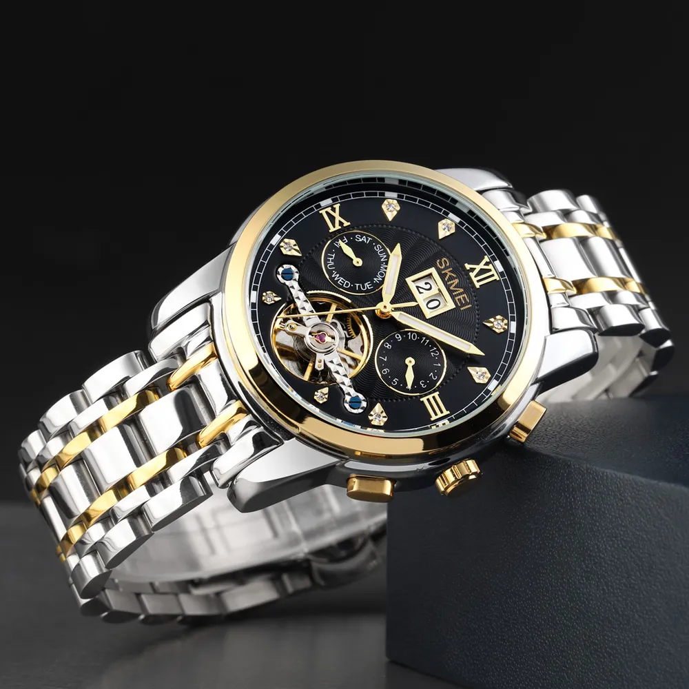 Skmei M029TGDBK Gold-Silver-Black, фото 4