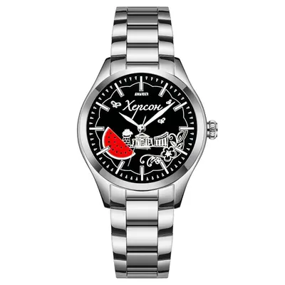 Awarder 035 Херсон I Silver-Black, сріблястий сталевий браслет