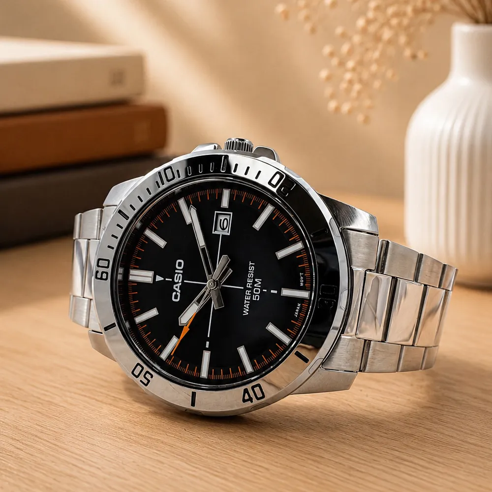 Casio MTP-VD01D-1E2 класичний сталевий, фото 5
