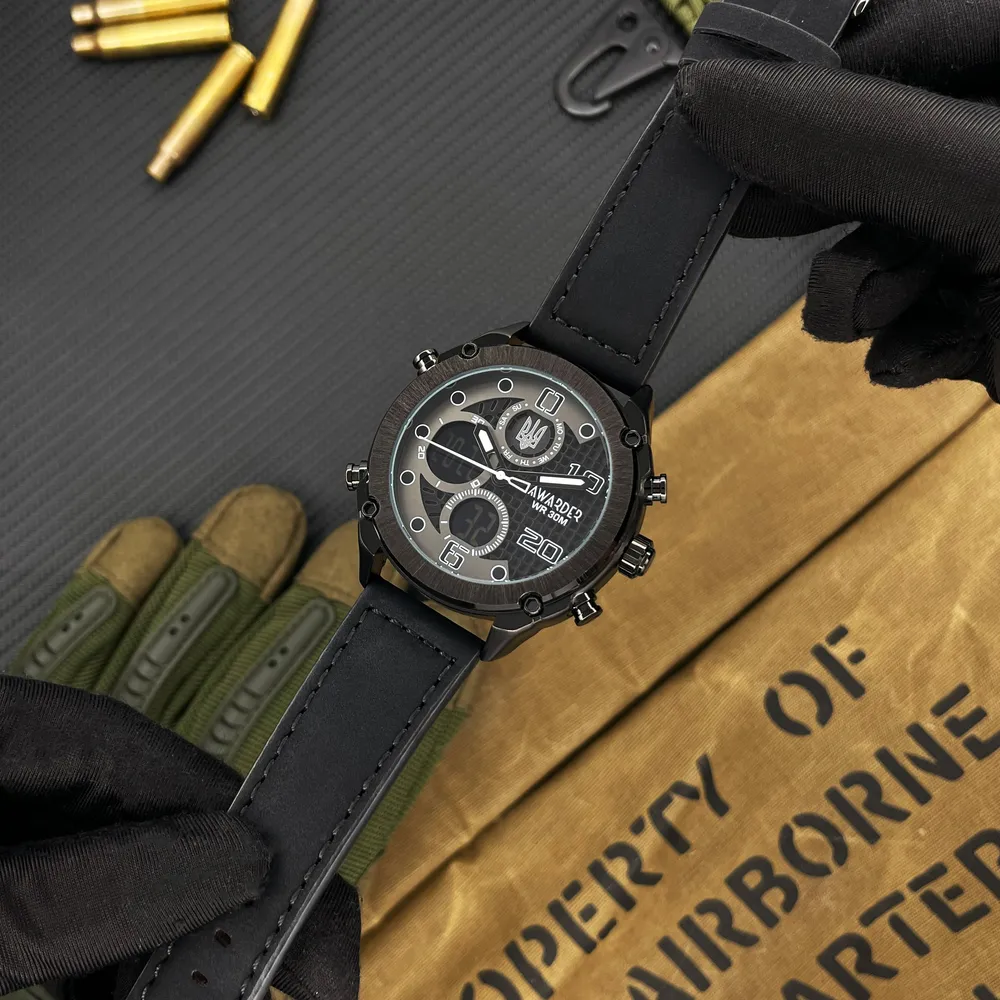 Awarder Чоловічий наручний годинник Awarder 017 Тризуб Black, фото 2