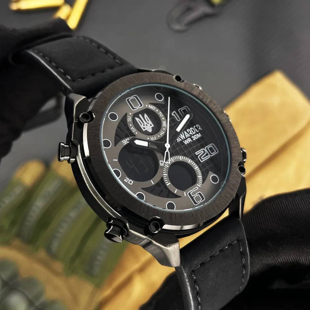 Awarder Чоловічий наручний годинник Awarder 017 Тризуб Black, фото 4