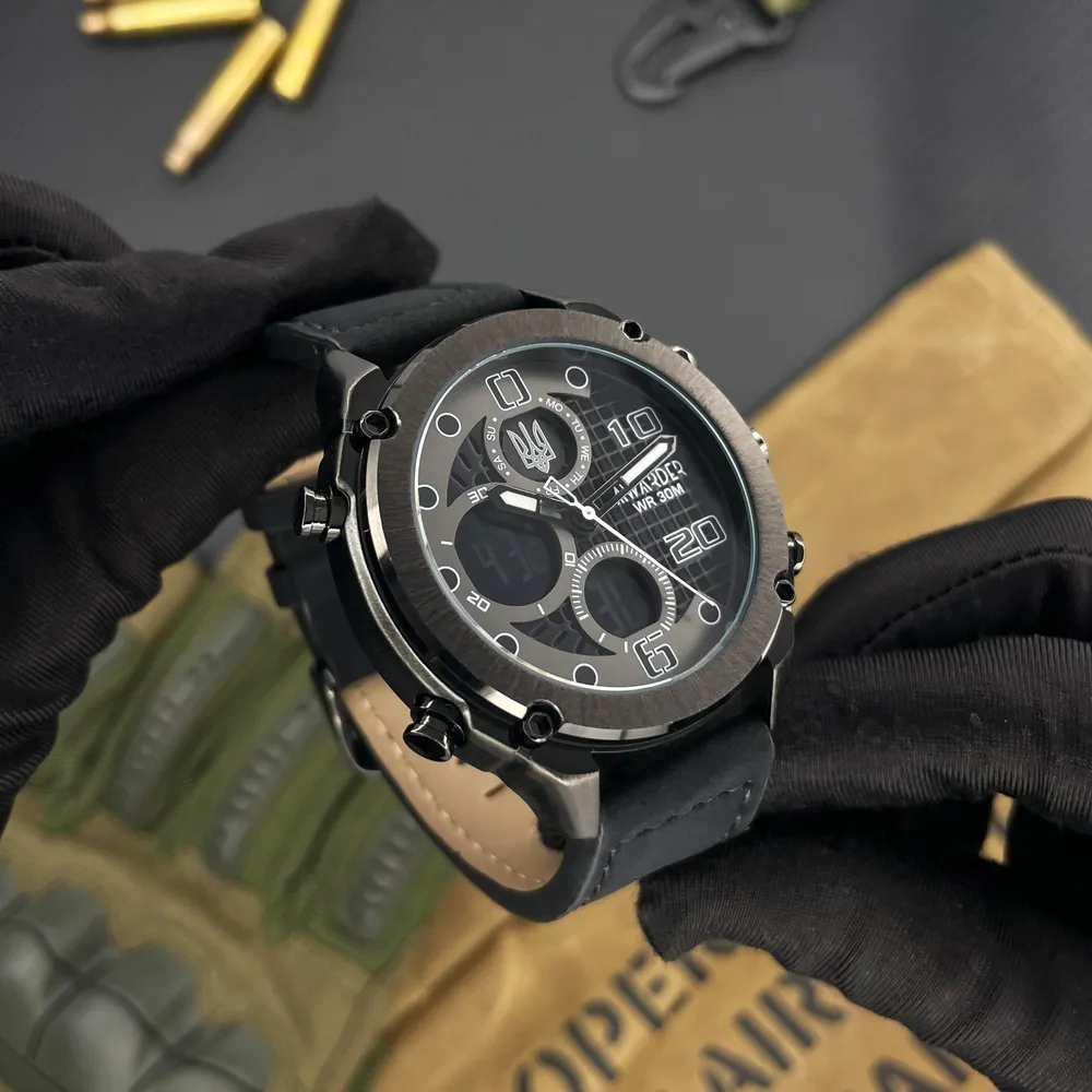 Awarder Чоловічий наручний годинник Awarder 017 Тризуб Black, фото 7