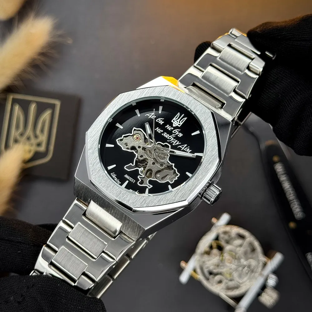 Awarder Octagon 026 Де би не був Silver-Black механіка, фото 2