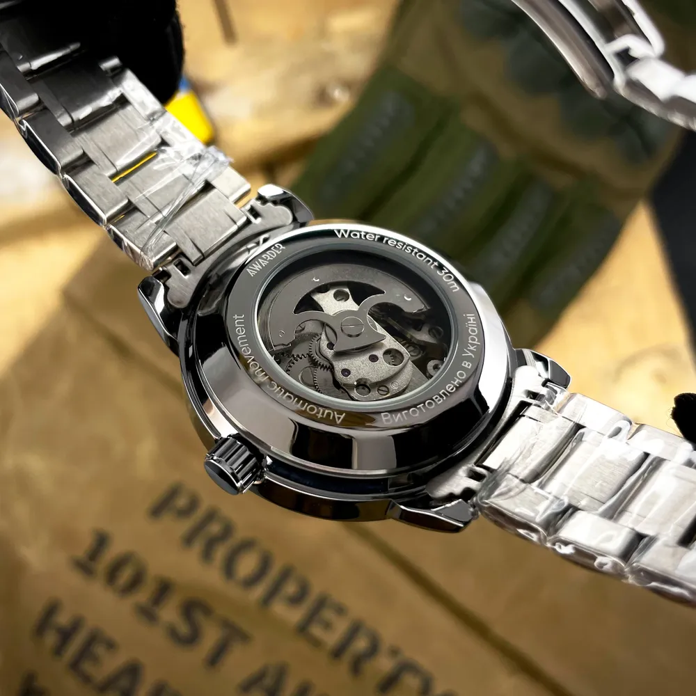 Awarder 022-3D Де би не був Silver-Black Steel Automatics механіка, фото 4