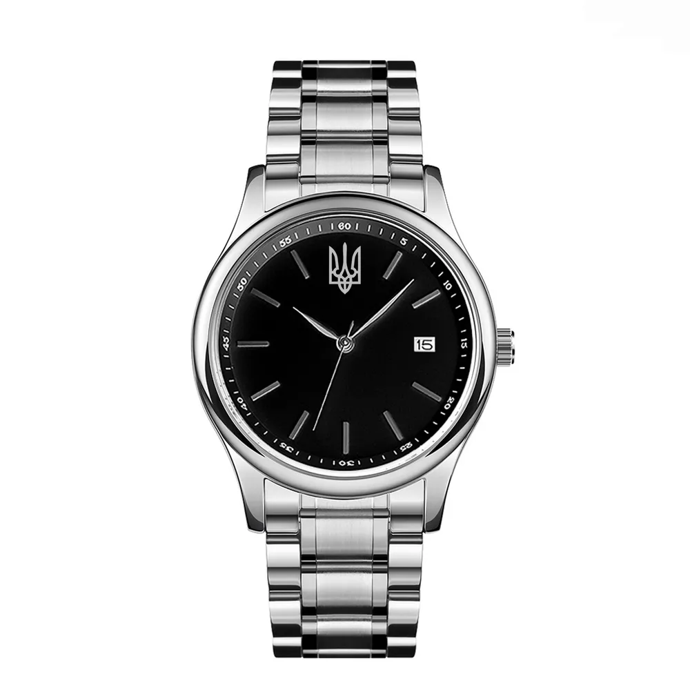 Awarder наручний Awarder 023 Silver-Black Тризуб Срібло