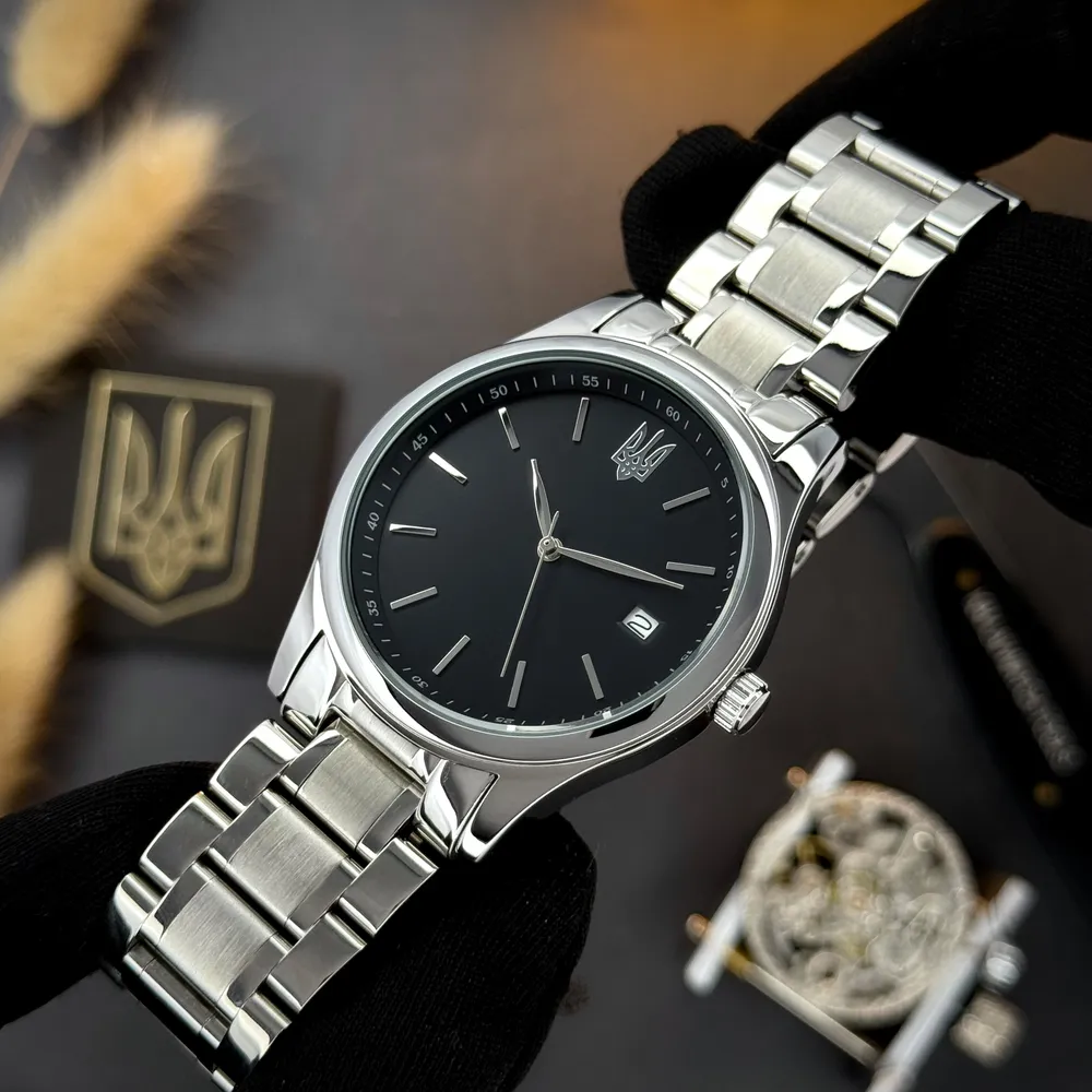 Awarder наручний Awarder 023 Silver-Black Тризуб Срібло, фото 2