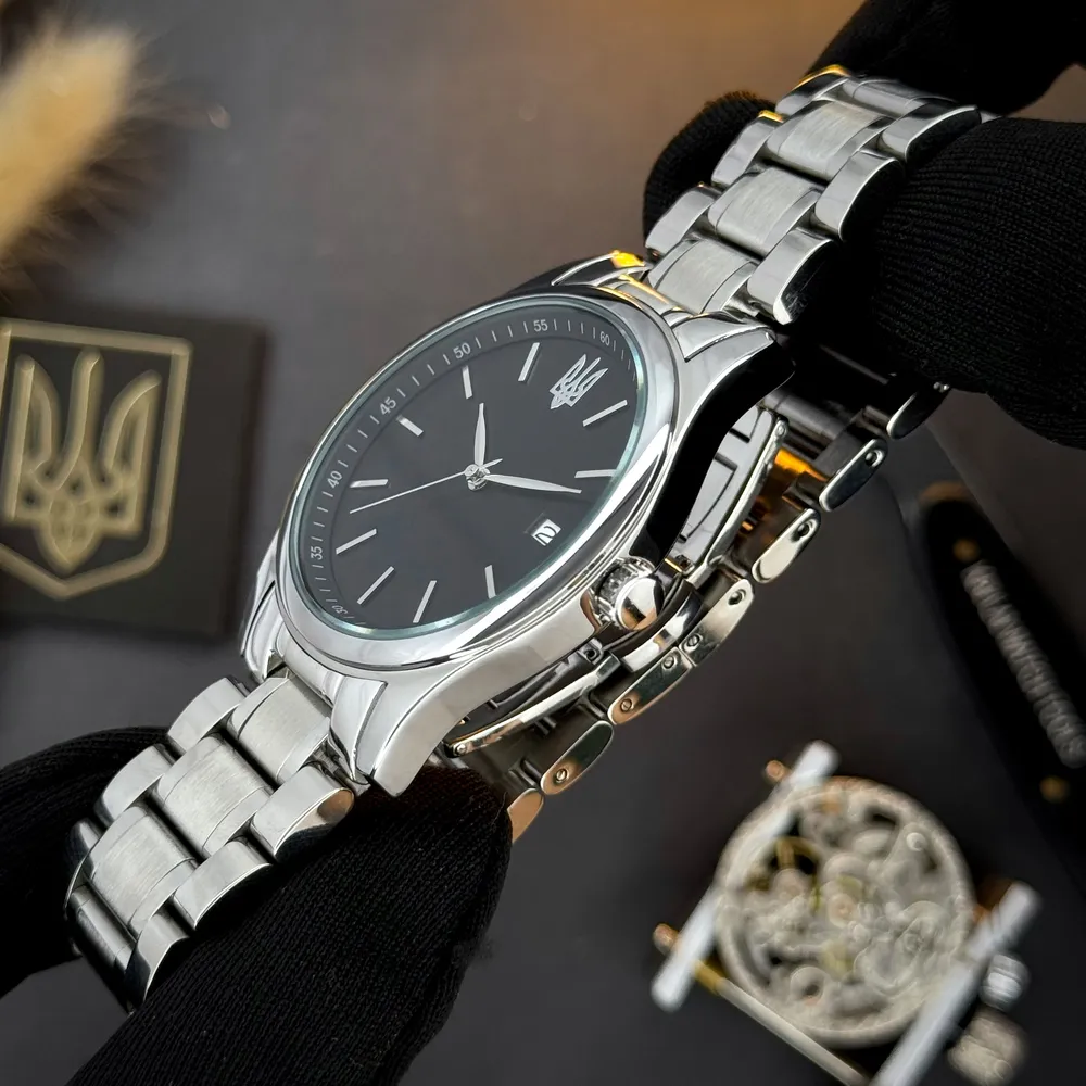 Awarder наручний Awarder 023 Silver-Black Тризуб Срібло, фото 3