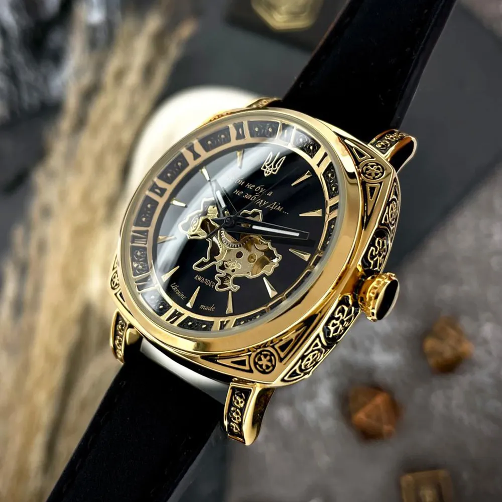 Awarder 021-3D Де би не була Gold-Black-Black Leather, фото 3