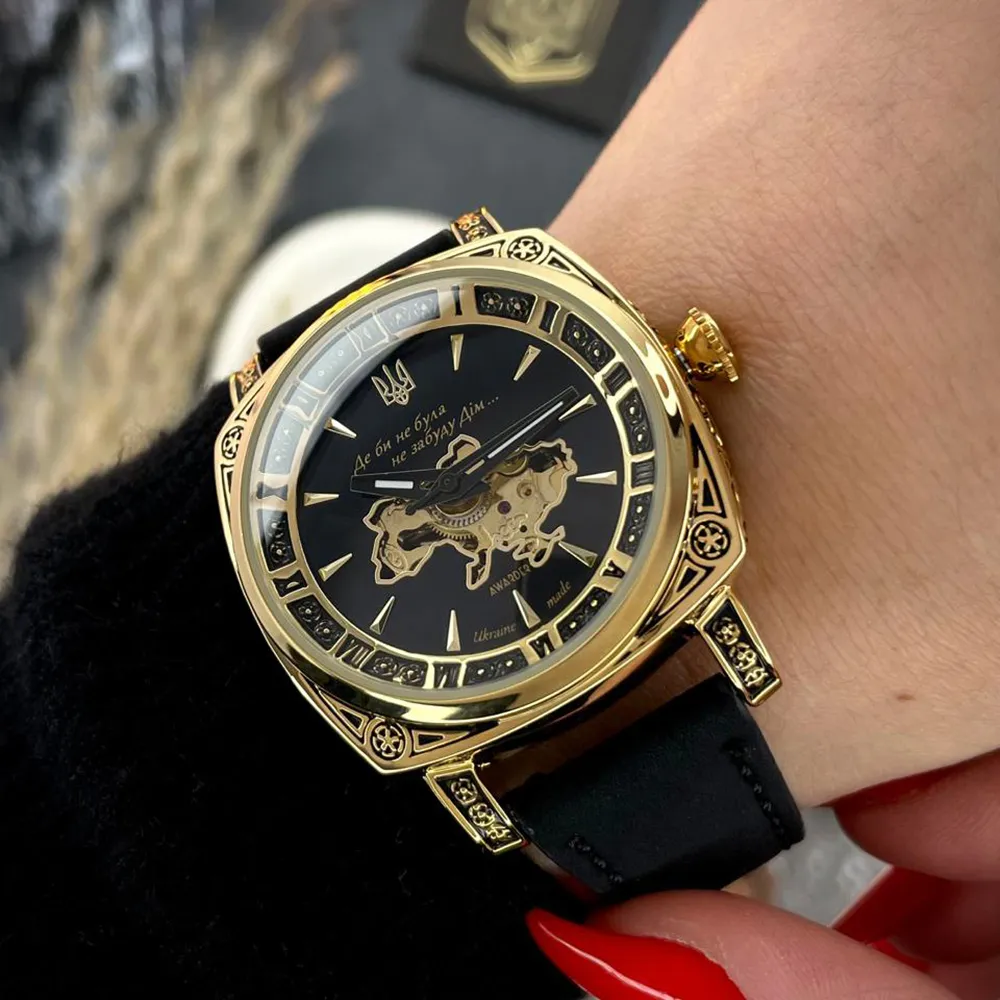 Awarder 021-3D Де би не була Gold-Black-Black Leather, фото 4
