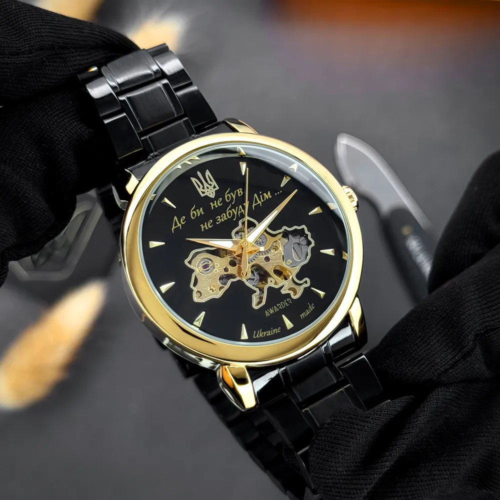 Awarder 022-3D Black-Gold Automatics Steel Не Забуду Дім, фото 4