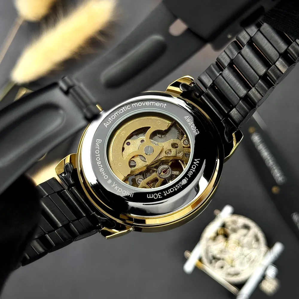 Awarder 022-3D Black-Gold Automatics Steel Не Забуду Дім, фото 6