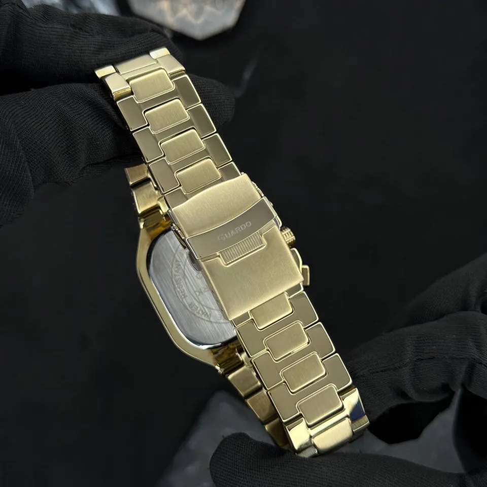 Guardo Чоловічий наручний годинник Guardo 012694-3 Gold-Black, фото 7