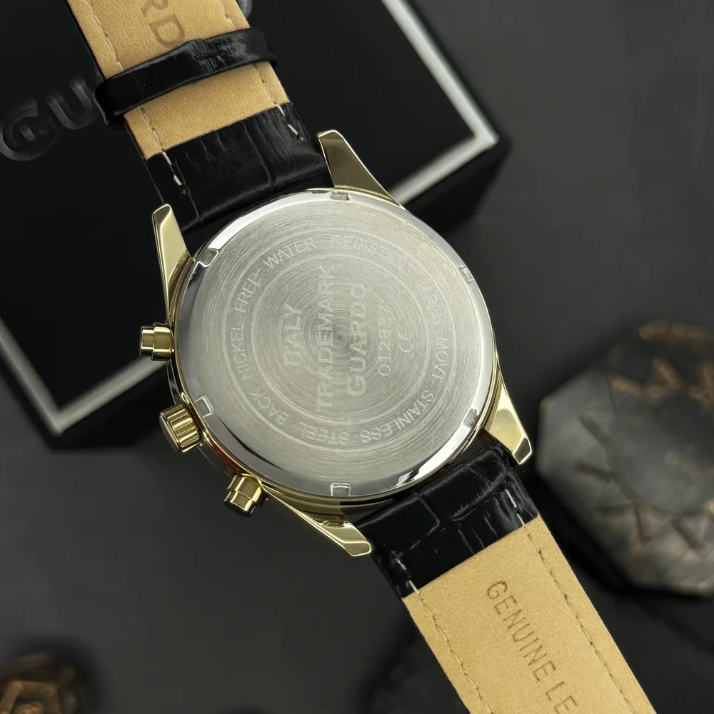 Guardo Чоловічий наручний годинник Guardo 012837-6 Gold/Black, фото 7