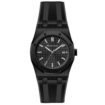 Guardo Чоловічий наручний годинник Guardo 012752-4 Чорний