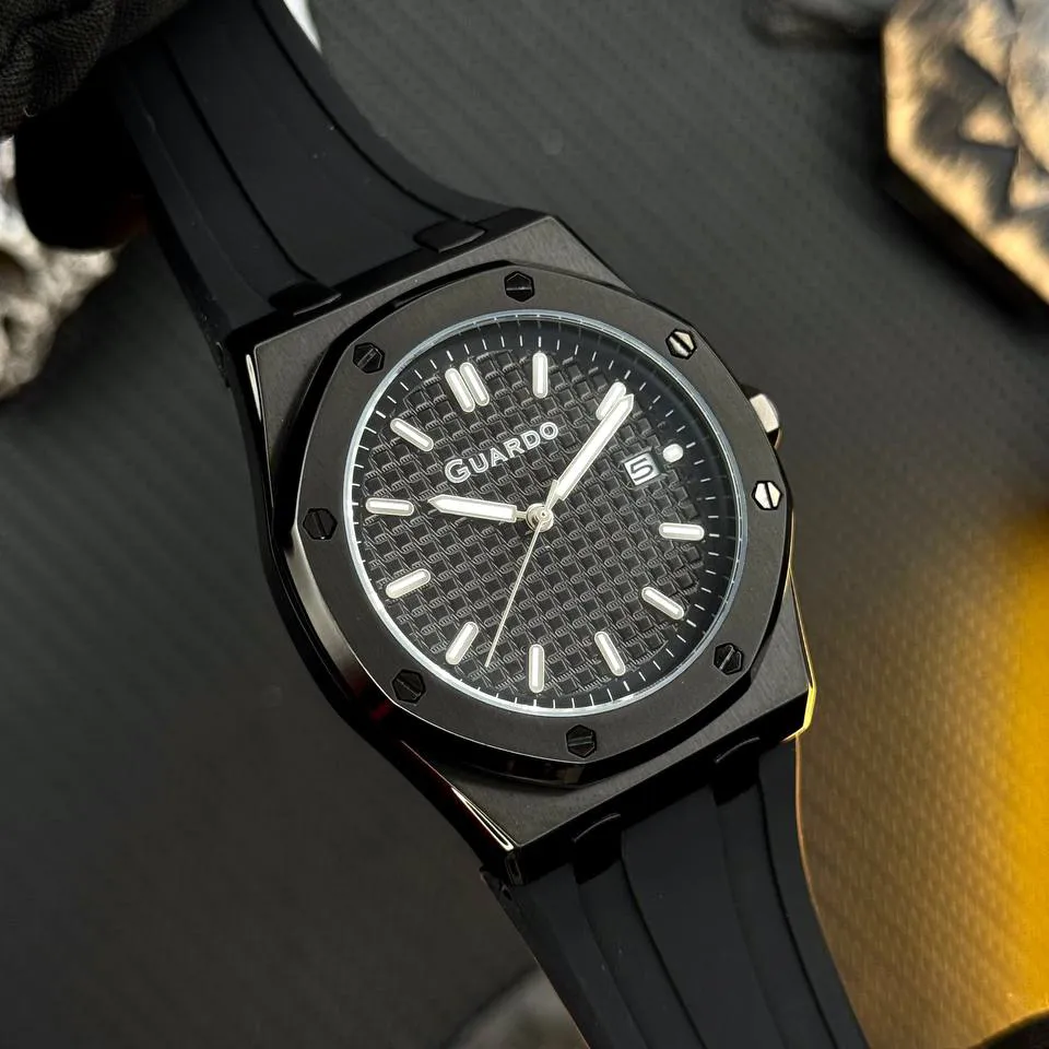 Guardo Чоловічий наручний годинник Guardo 012752-4 Чорний, фото 2