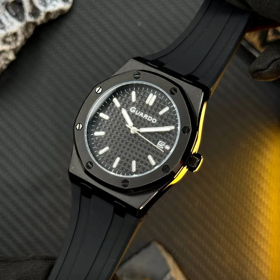 Guardo Чоловічий наручний годинник Guardo 012752-4 Чорний, фото 3