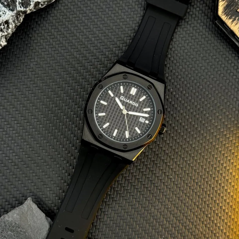 Guardo Чоловічий наручний годинник Guardo 012752-4 Чорний, фото 4