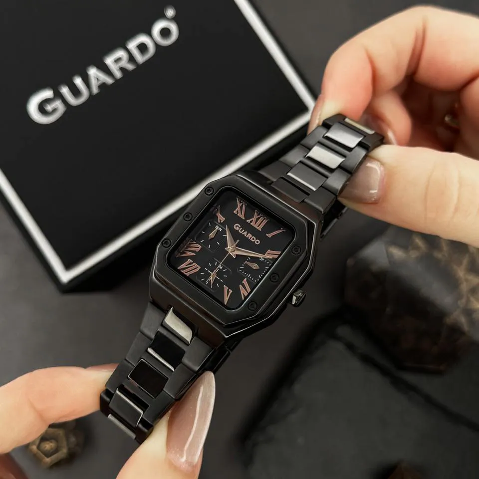 Guardo Жіночий наручний годинник Guardo 012727-4 L чорний, кварцовий, фото 3