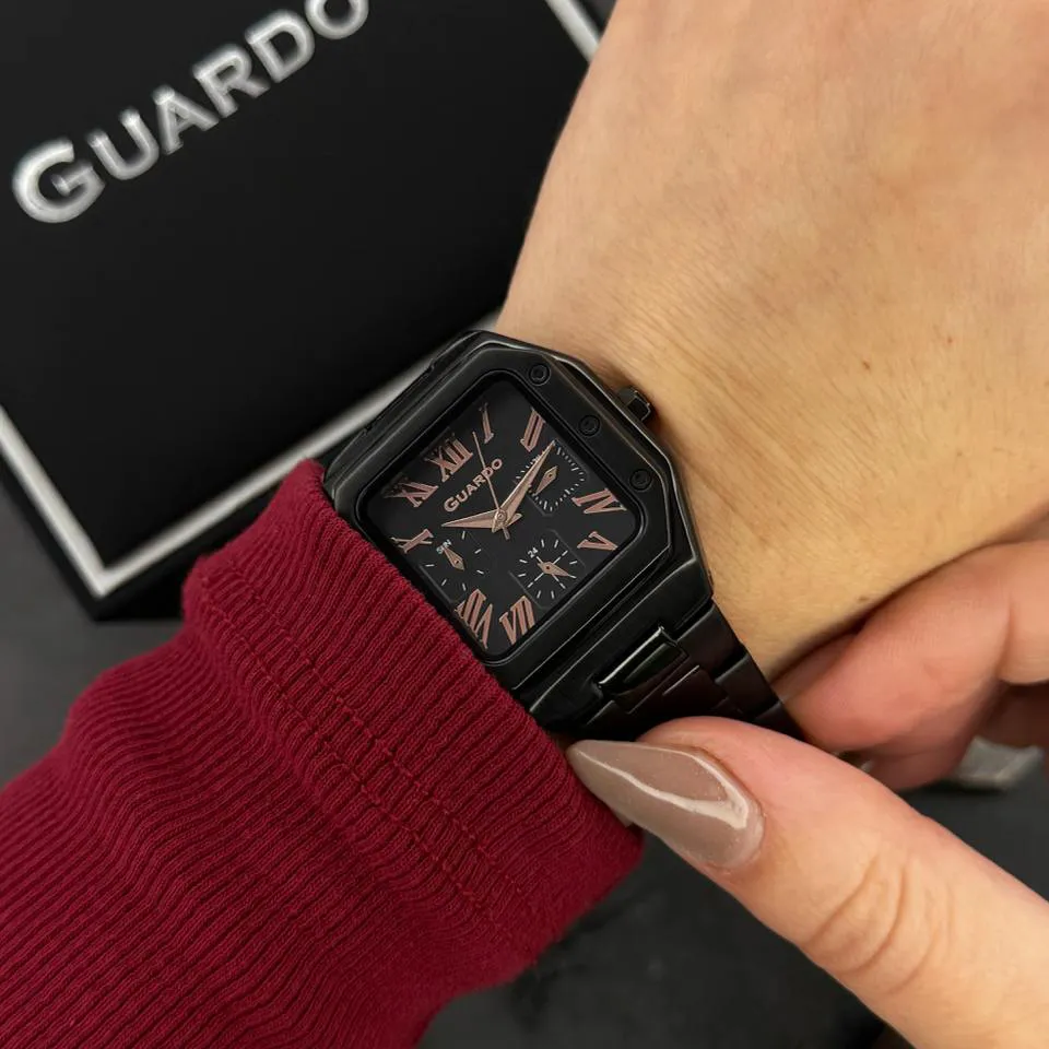 Guardo Жіночий наручний годинник Guardo 012727-4 L чорний, кварцовий, фото 4
