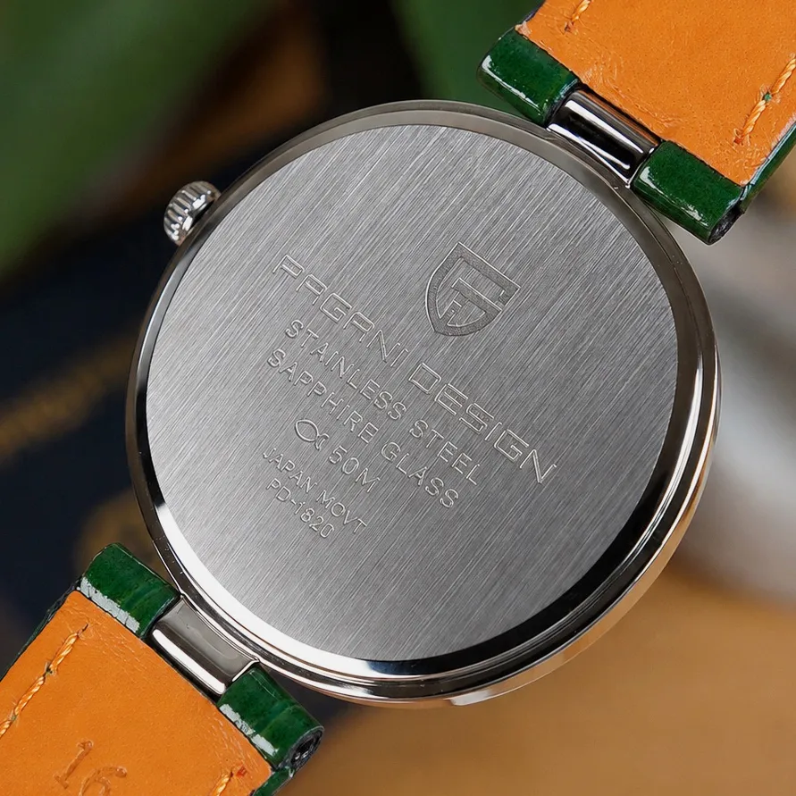 Pagani Design PD-1825 Silver-Green Leather, фото 7