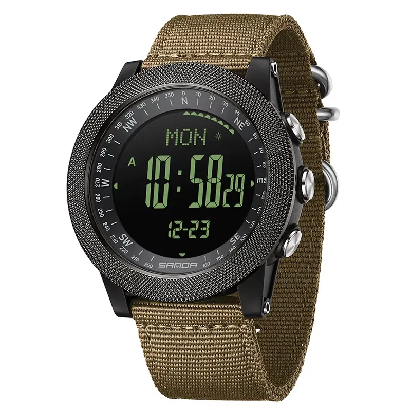 Sanda Спортивний чоловічий годинник Sanda 6369 Nylon Brown