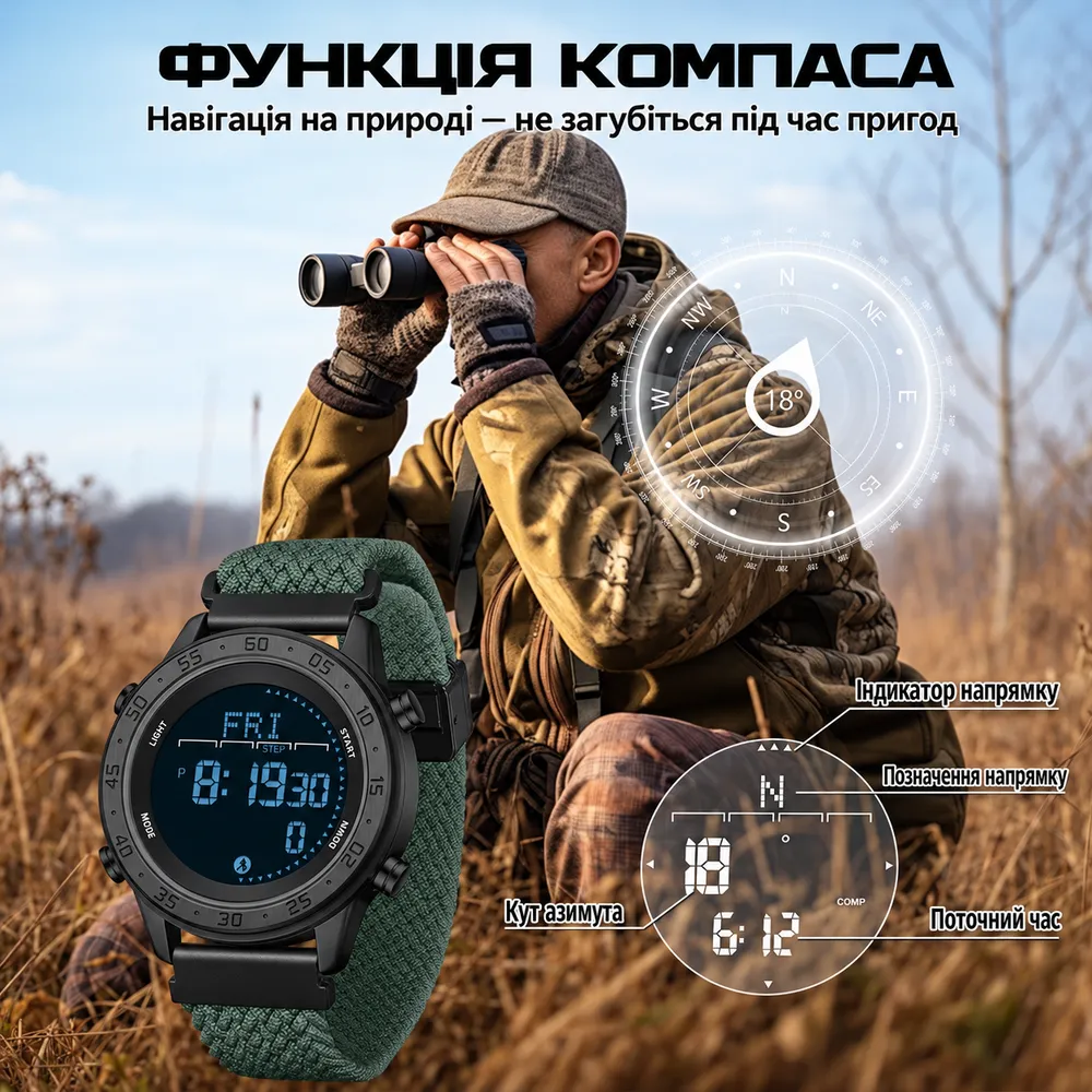 Sanda 2218 Nylon Black-Khaki, фото 7