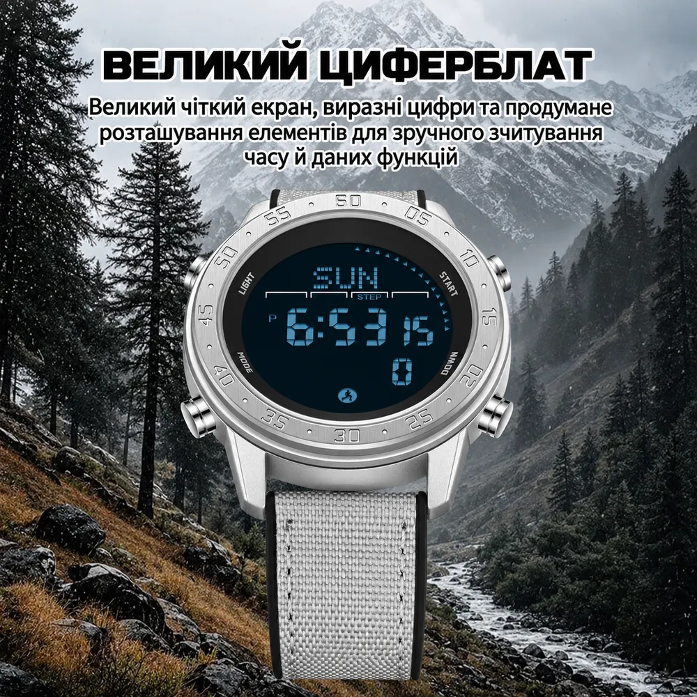 Sanda Тактичний чоловічий годинник Sanda 2218 Nylon All Black, фото 6